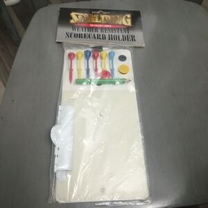 Spalding Scorecard Holder with Colorful Tees